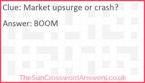 Market upsurge or crash? Answer