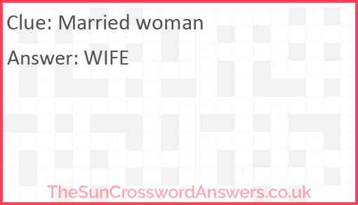 Married woman Answer