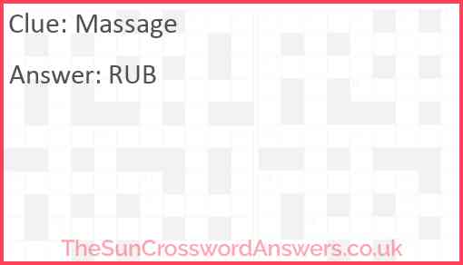 Massage Answer