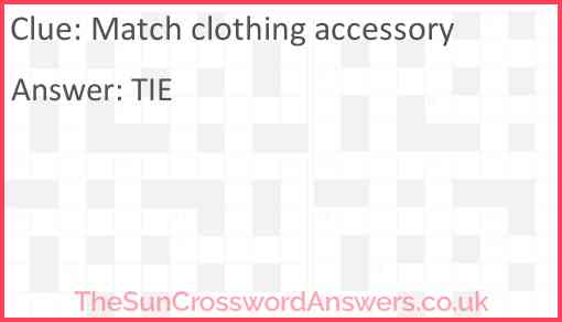 Match clothing accessory Answer