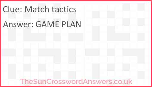 Match tactics Answer