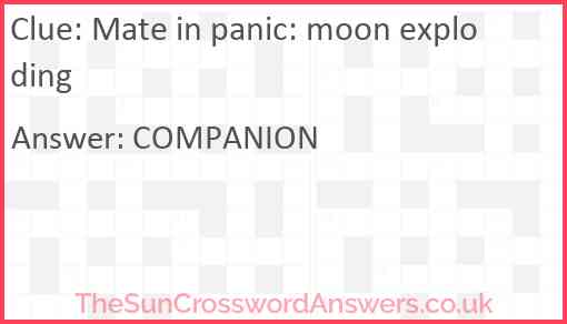 Mate in panic: moon exploding Answer