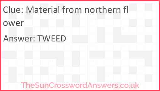 Material from northern flower Answer