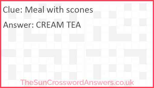 Meal with scones Answer