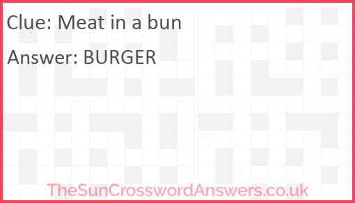 Meat in a bun Answer