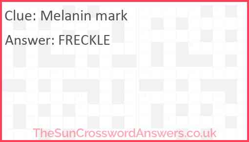 Melanin mark Answer