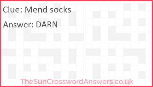 Mend socks Answer