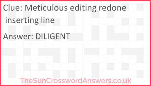Meticulous editing redone inserting line Answer