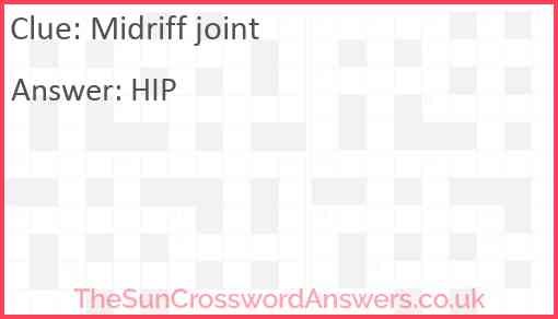 Midriff joint Answer