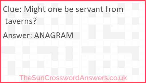 Might one be servant from taverns? Answer