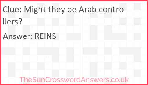 Might they be Arab controllers? Answer