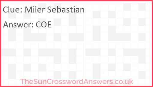 Miler Sebastian Answer