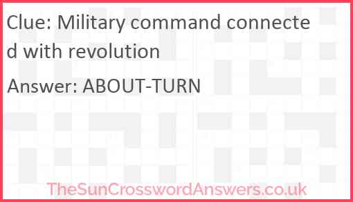 Military command connected with revolution Answer
