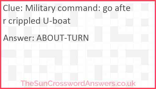 Military command: go after crippled U-boat Answer