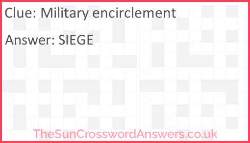Military encirclement Answer
