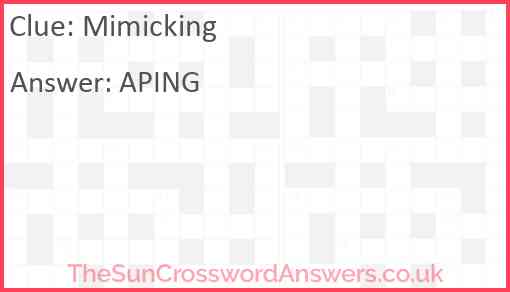 Mimicking Answer