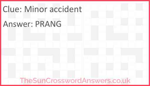 Minor accident Answer