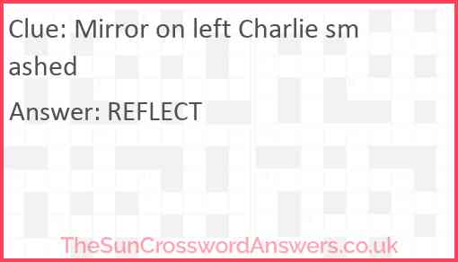 Mirror on left Charlie smashed Answer