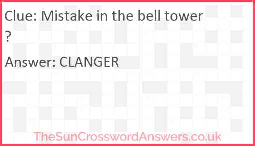 Mistake in the bell tower? Answer