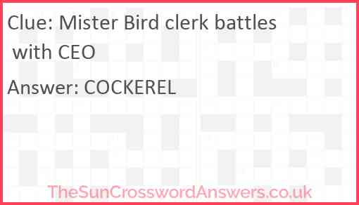 Mister Bird clerk battles with CEO Answer