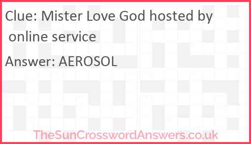 Mister Love God hosted by online service Answer