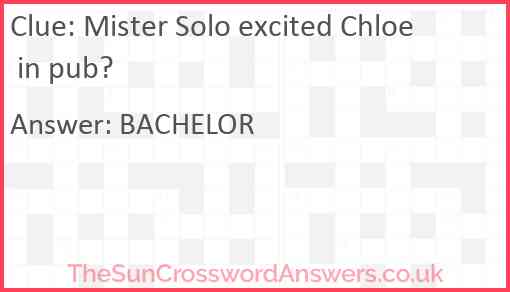 Mister Solo excited Chloe in pub? Answer