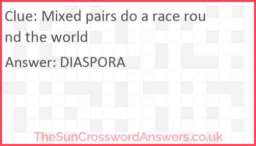 Mixed pairs do a race round the world Answer
