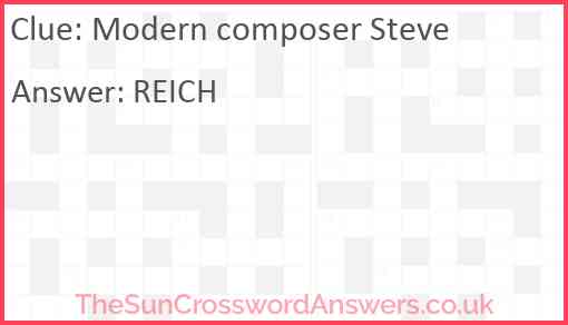 Modern composer Steve Answer