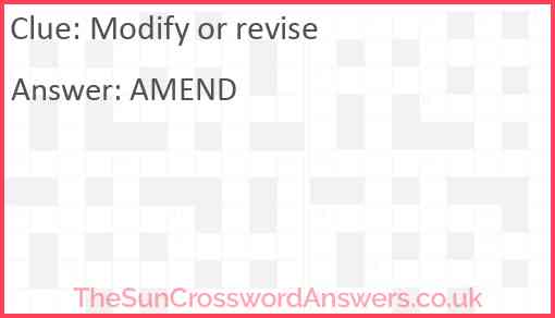 Modify or revise Answer