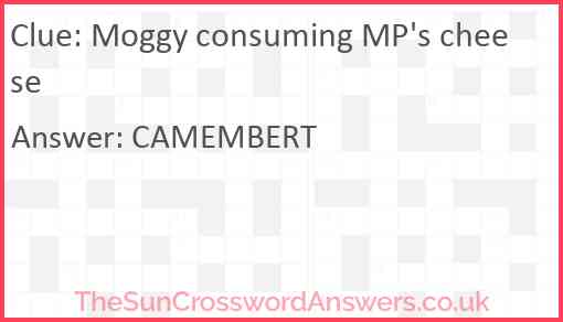 Moggy consuming MP's cheese Answer