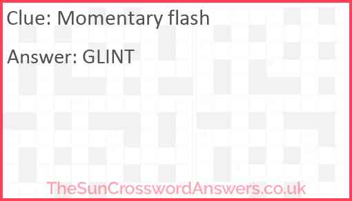 Momentary flash Answer