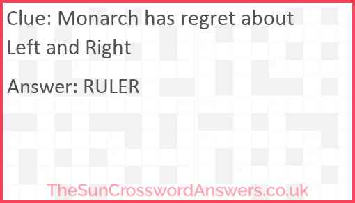 Monarch has regret about Left and Right Answer