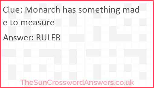 Monarch has something made to measure Answer