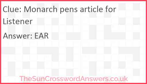 Monarch pens article for Listener Answer