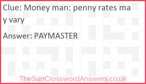 Money man: penny rates may vary Answer