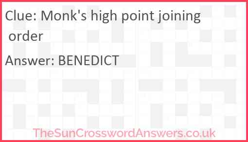 Monk's high point joining order Answer