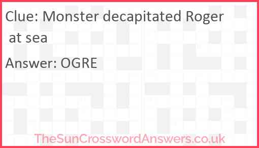 Monster decapitated Roger at sea Answer