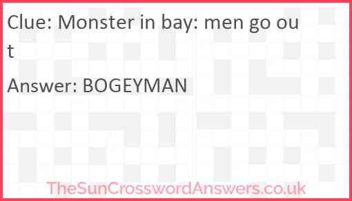 Monster in bay: men go out Answer