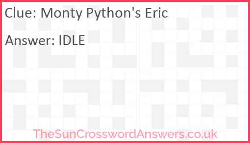 Monty Python's Eric Answer