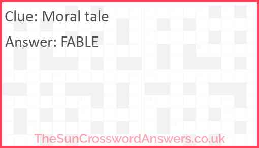 Moral tale Answer