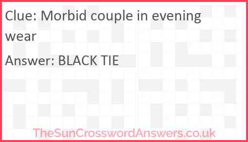 Morbid couple in evening wear Answer