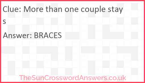 More than one couple stays Answer