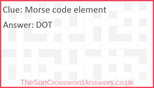 Morse code element Answer