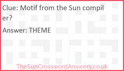 Motif from the Sun compiler? Answer