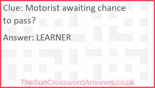 Motorist awaiting chance to pass? Answer