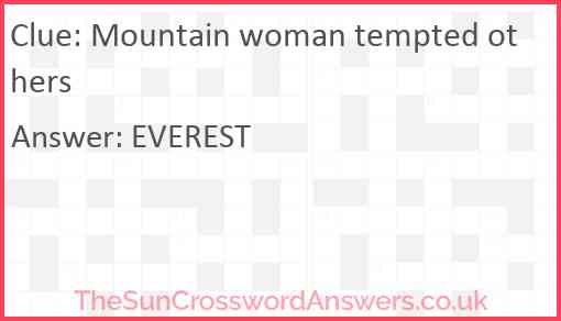 Mountain woman tempted others Answer