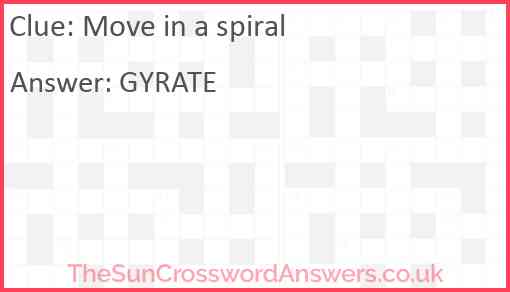 Move in a spiral Answer