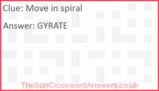 Move in spiral Answer