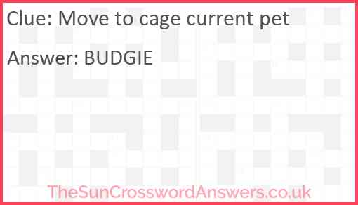Move to cage current pet Answer