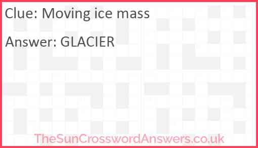 Moving ice mass Answer